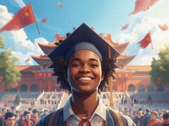 How to Increase Your Chances of Winning a Fully Funded Scholarship in China (2026 Edition) Nigerian student smiling on a Chinese university campus after winning the fully funded scholarship in China 2026.