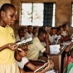 Secondary school students in a classroom in Port Harcourt, Nigeria