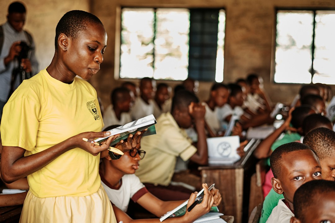 Secondary school students in a classroom in Port Harcourt, Nigeria
