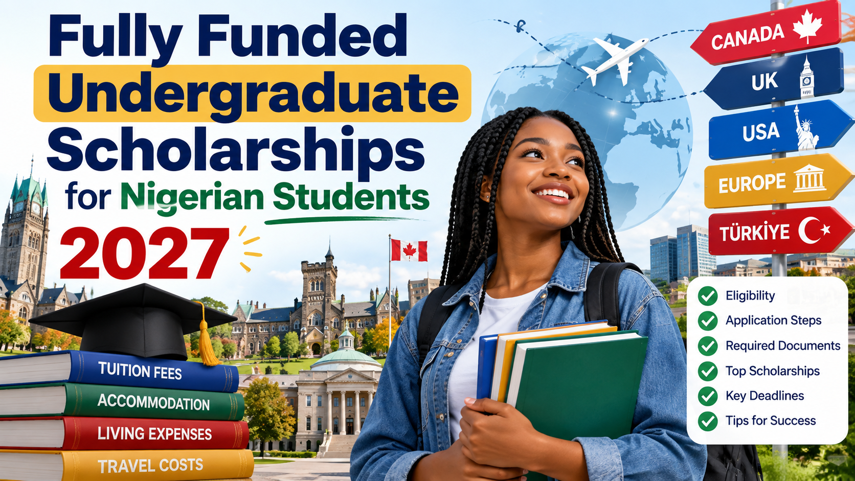 Nigerian student exploring fully funded undergraduate scholarship opportunities for 2027