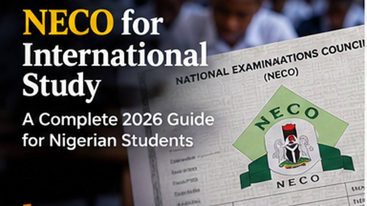 NECO certificate and international university admission materials for Nigerian students